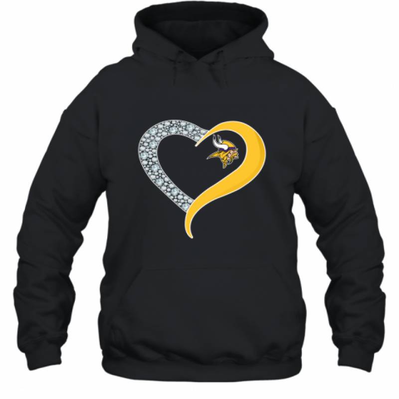 Diamond Minnesota Vikings Heart shirt Hoodie