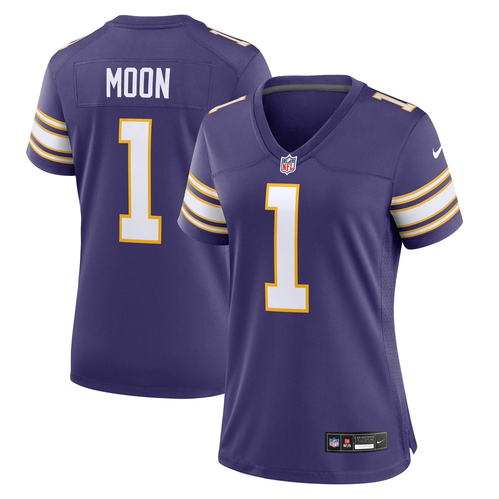 Women’s Minnesota Vikings Warren Moon Purple Classic Retired Player Game Jersey