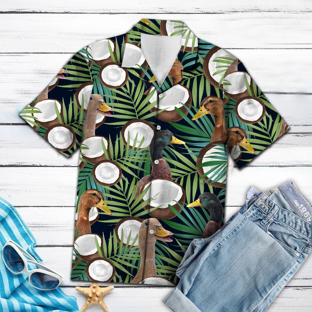 Duck Coconut Tropical Hawaii Shirt For Hawaii Aloha Ha30935