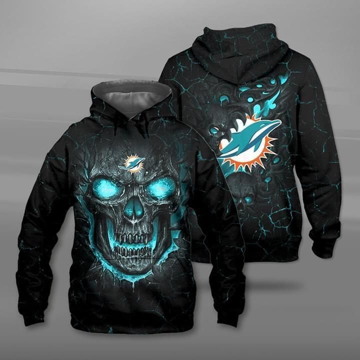 Lava Skull Miami Dolphins 3D T Shirt Hoodie Sweater