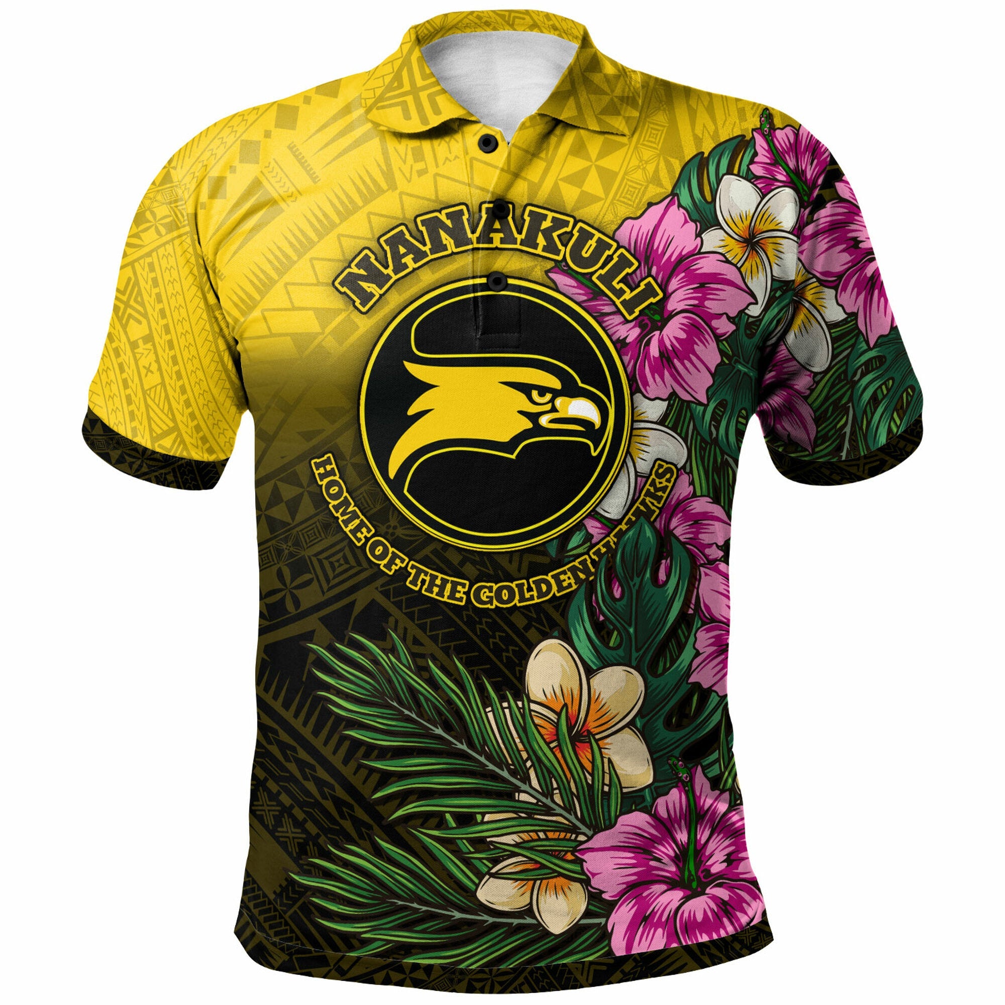 Hawaii Custom Personalised Polo Shirt – Nanakuli High And Intermediate School Hawaiian Tropical Flowers