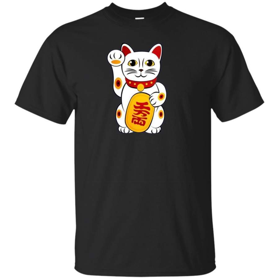 AGR Maneki Neko Money Cat Beckoning Lucky Cat Long Sleeve Tshirt