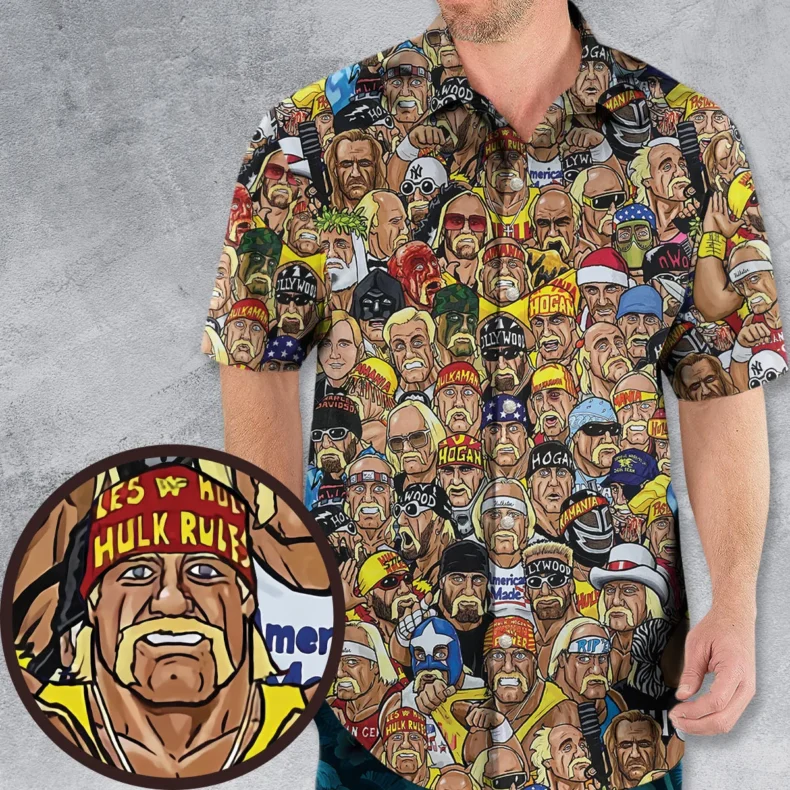 Classic Wrestlers Hawaiian Shirt