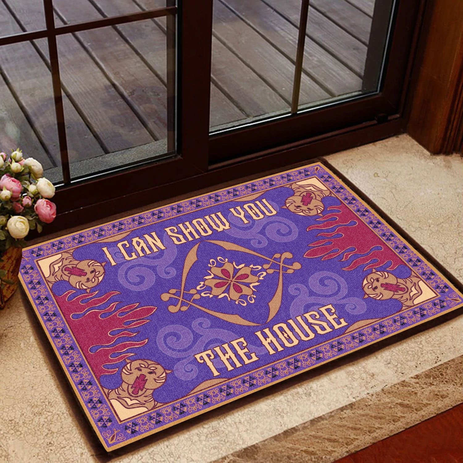 I Can Show You The House All Over Printing Doormat Pre1991