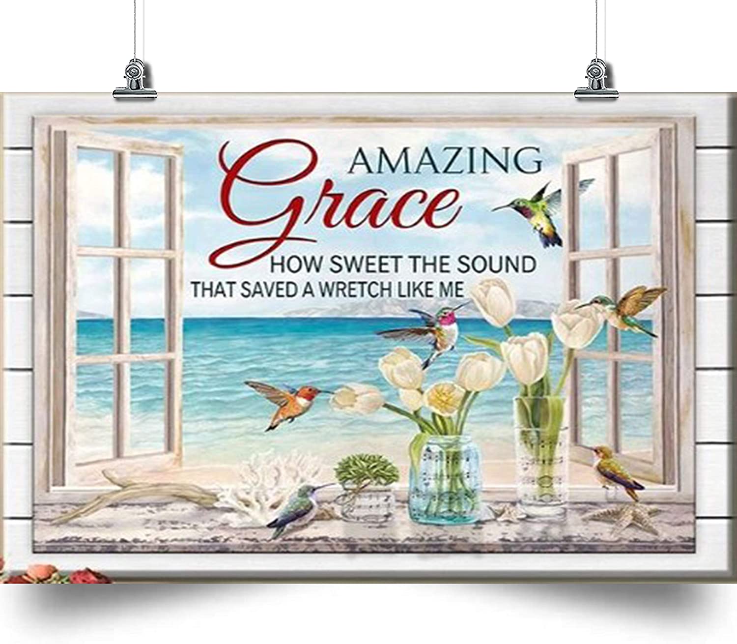 Amazing Grace Poster- How Sweet The Sound -Home Decoration Poster, Wall Poster, Home And Room Decoration, Gifts For Friends And Relatives, Souvenirs.