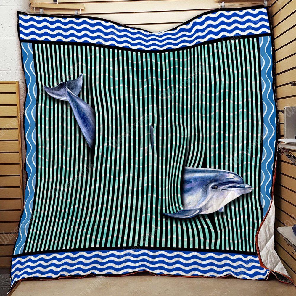 3D Dolphin Quilt Blanket Kh64 Dhc131298Dd