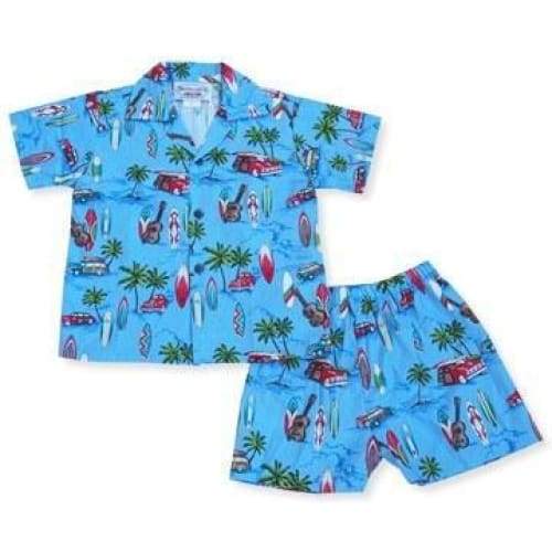 Beach Time Blue Hawaii Boy Cabana Set Ha58998