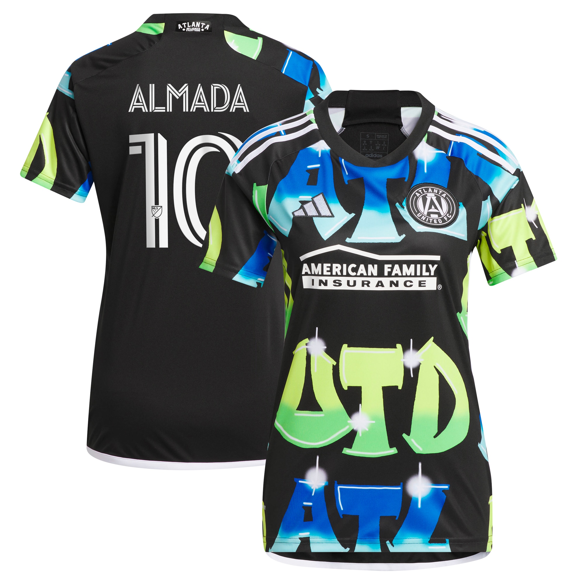 Thiago Almada Atlanta United FC Women's 2023 The 404 Replica Player Jersey – Black