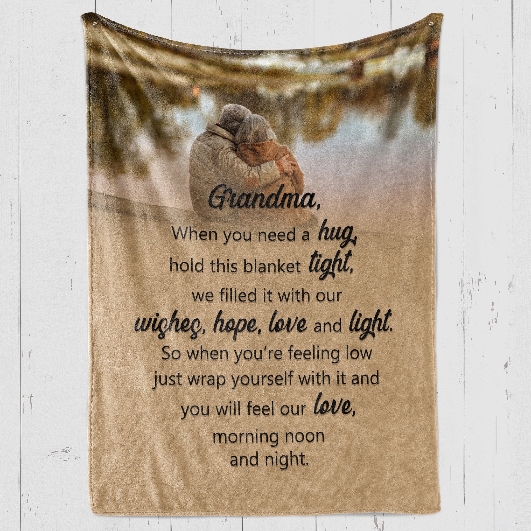 To My Grandma We Filled It With Our Wishes Fleece Blanket Gift For Family, Birthday, Grandma, For Her Gift Home Decor Bedding Couch Sofa Soft And Comfy