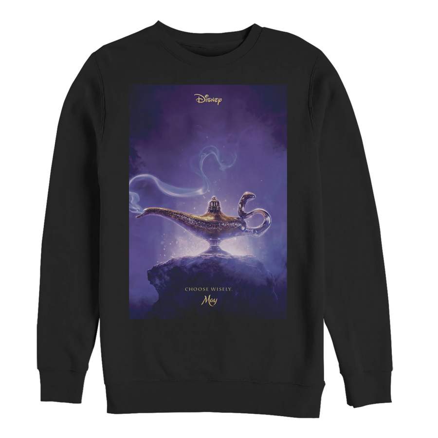 Aladdin Men’s Choose Wisely Movie Poster Sweatshirt