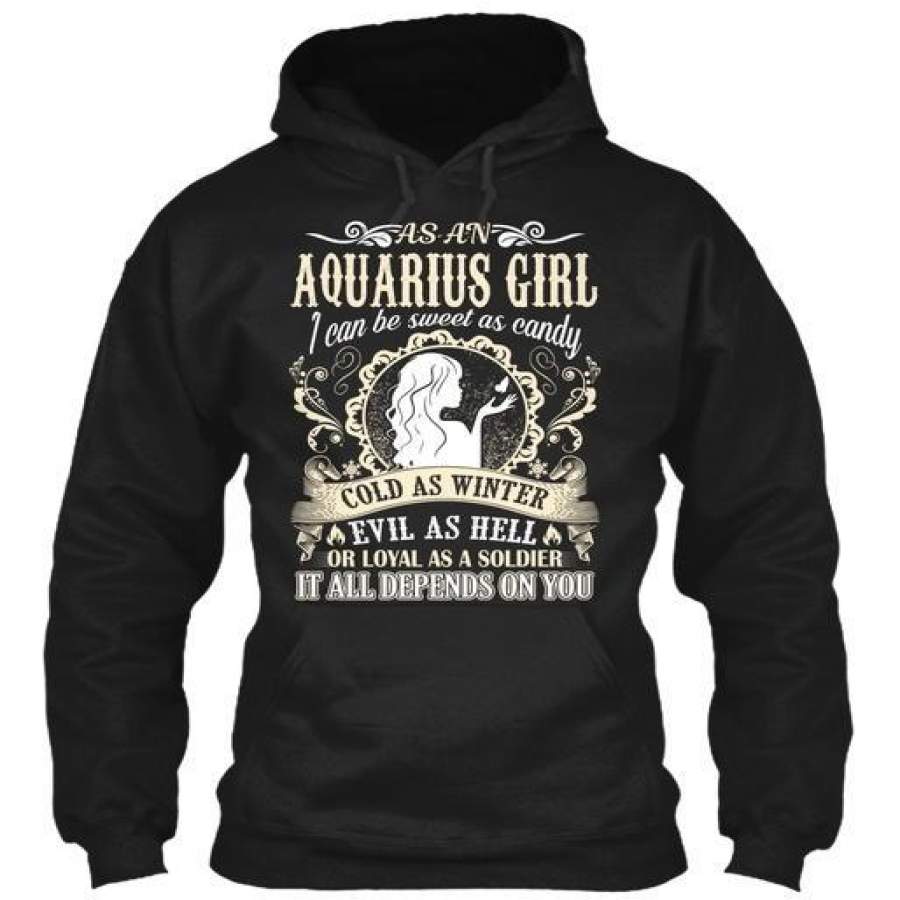 Aquarius Girlcan Be Sweet As Candy Gildan Hoodie Sweatshirt