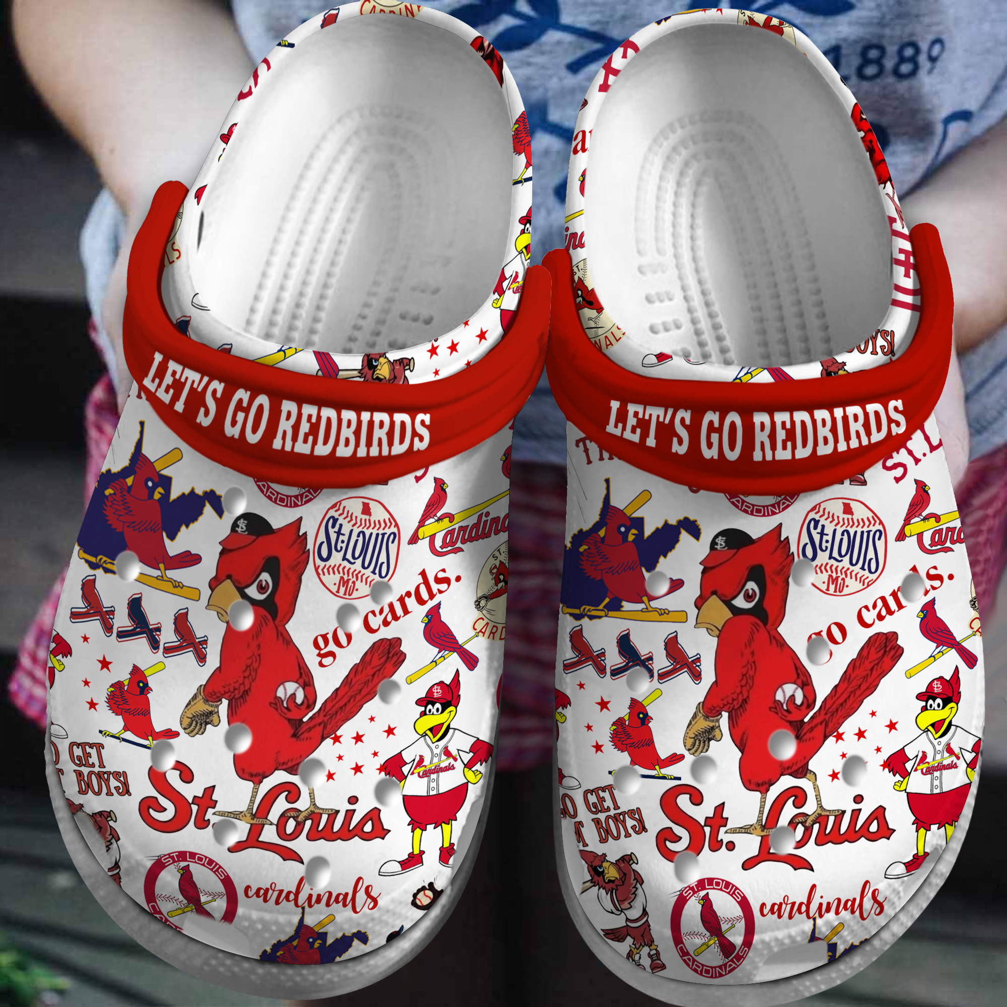 St. Louis Cardinals Baseball MLB Sport Crocss Crocband Clogs Shoes Comfortable For Men Women and Kids