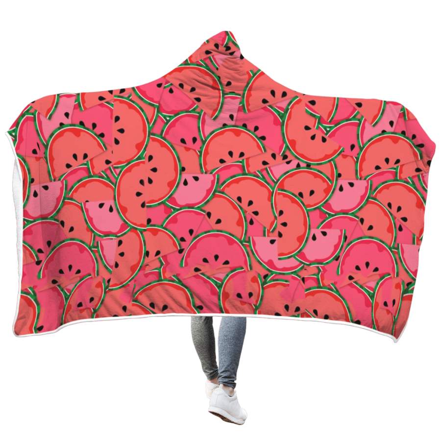 Watermelonalohic Custom Hooded Blanket