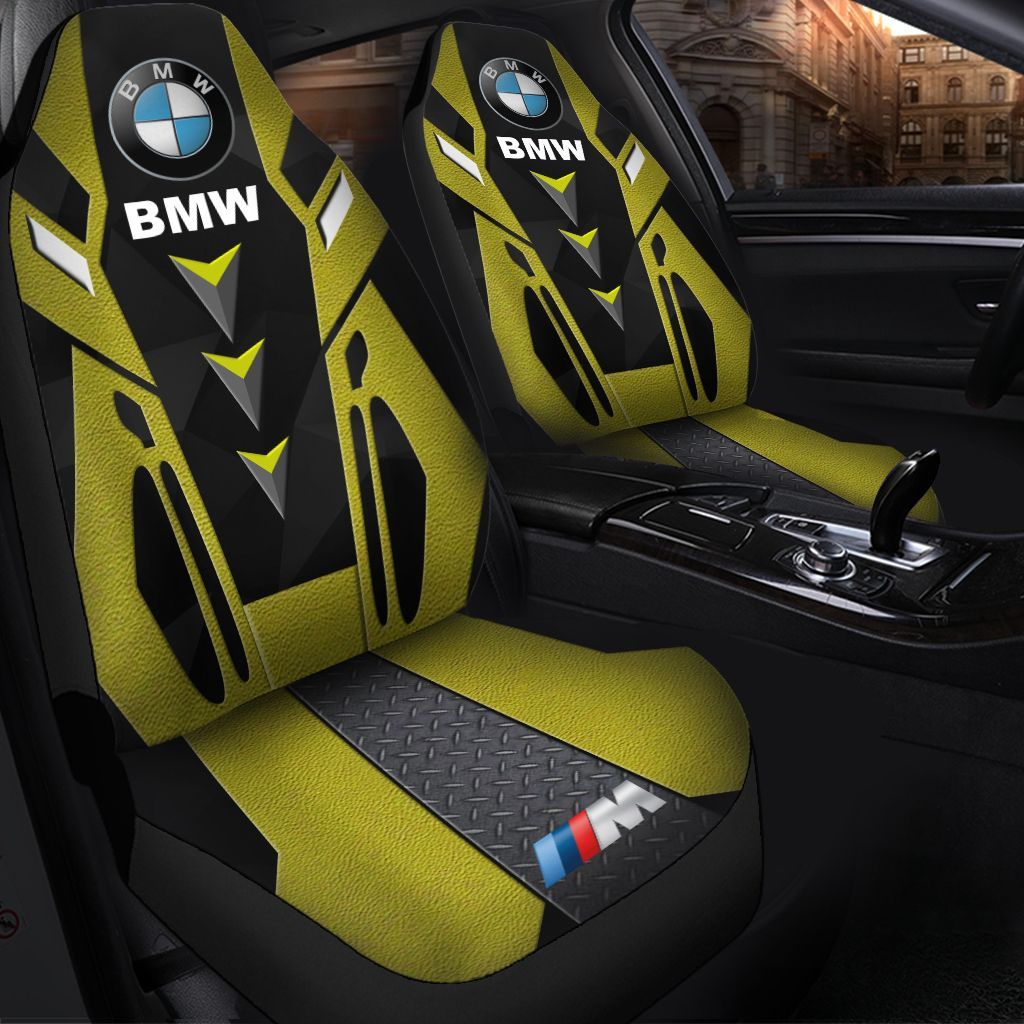 BMW ANHA Car Seat Cover (Set of 2) Ver1 (Yellow) Redditprint Store