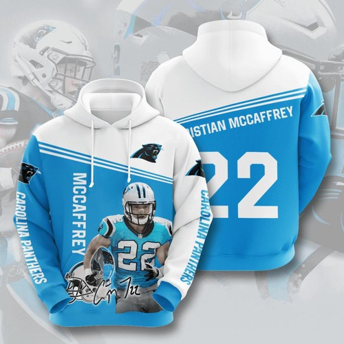 Christian Mccaffrey No 22 With Carolina Panthers 19 Unisex 3D Hoodie Gift For Fans