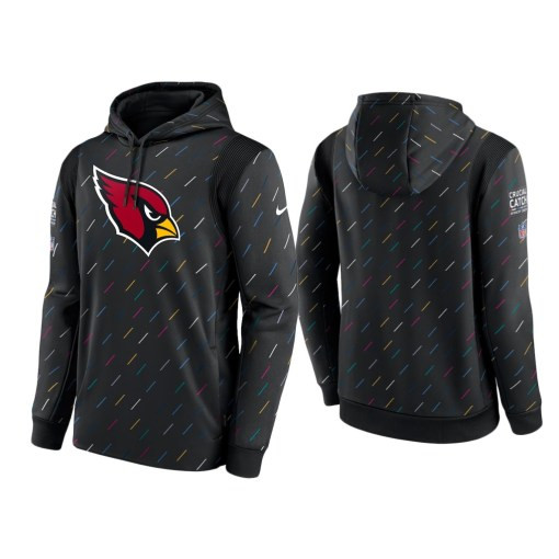 Men’S Arizona Cardinals 2021 Crucial Catch Charcoal Therma Pullover Hoodie Arizona Cardinals Charcoal Jacket