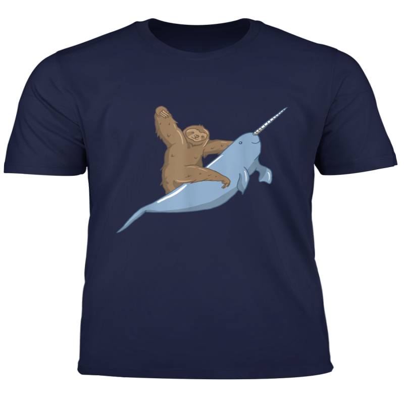 Narwahl Unicorn Beluga Tusk Whale Fish Sloth Gift T Shirt