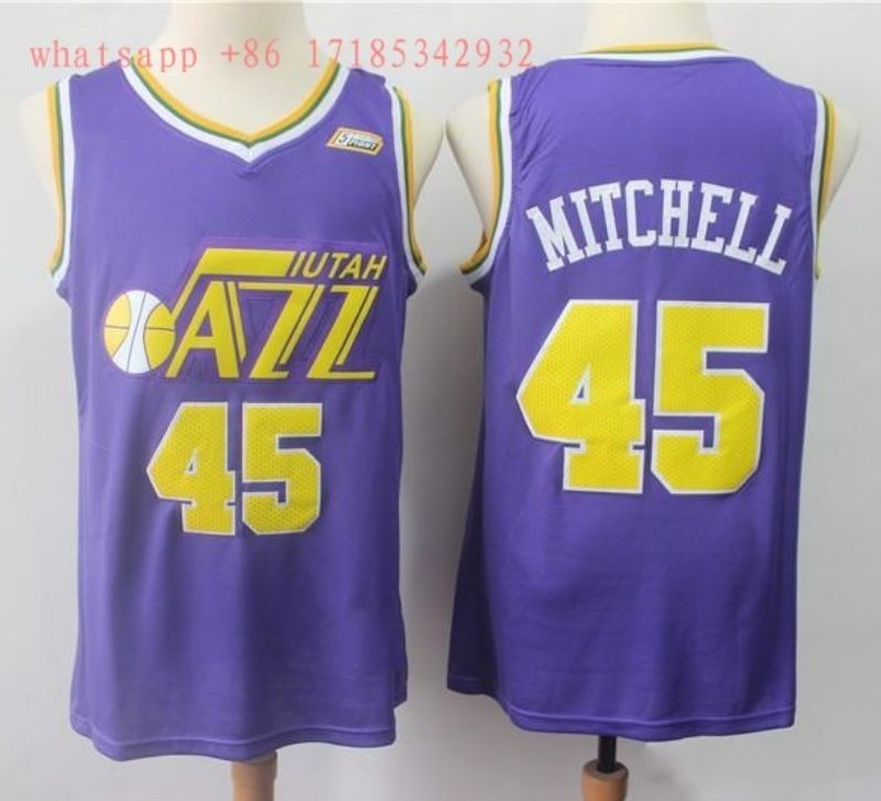 Utah Jazz Donovan Mitchell #45 2020 NBA New Arrival Purple Jersey