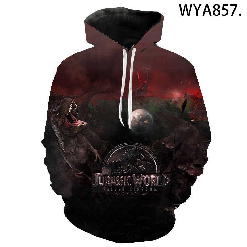 3D Printed Hooded Sweatshirts Streetwear – Movie Jurassic Park Casual Hoodies –