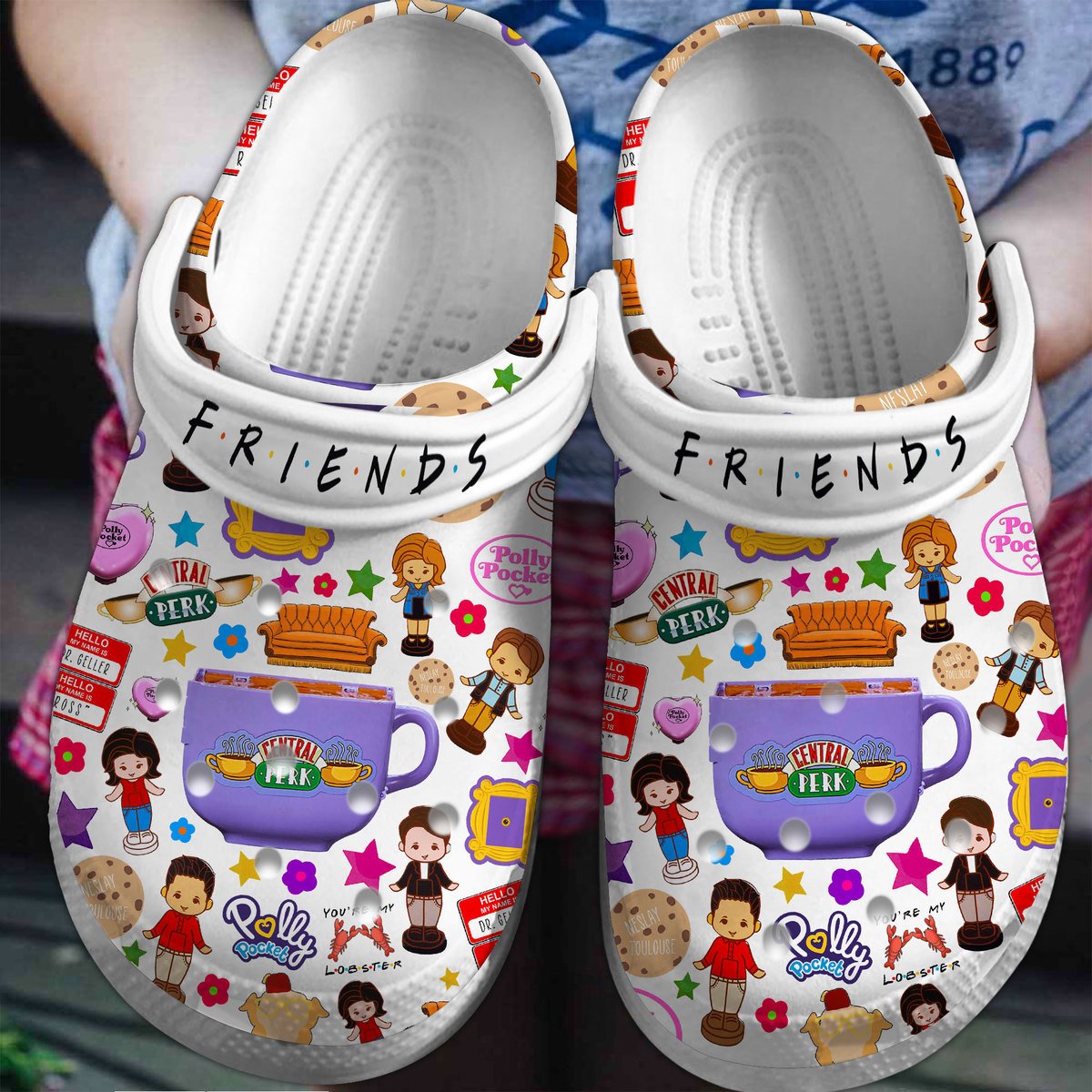 Friends TV Series Crocs Crocband Clogs Shoes Comfortable For Men Women and Kids 8