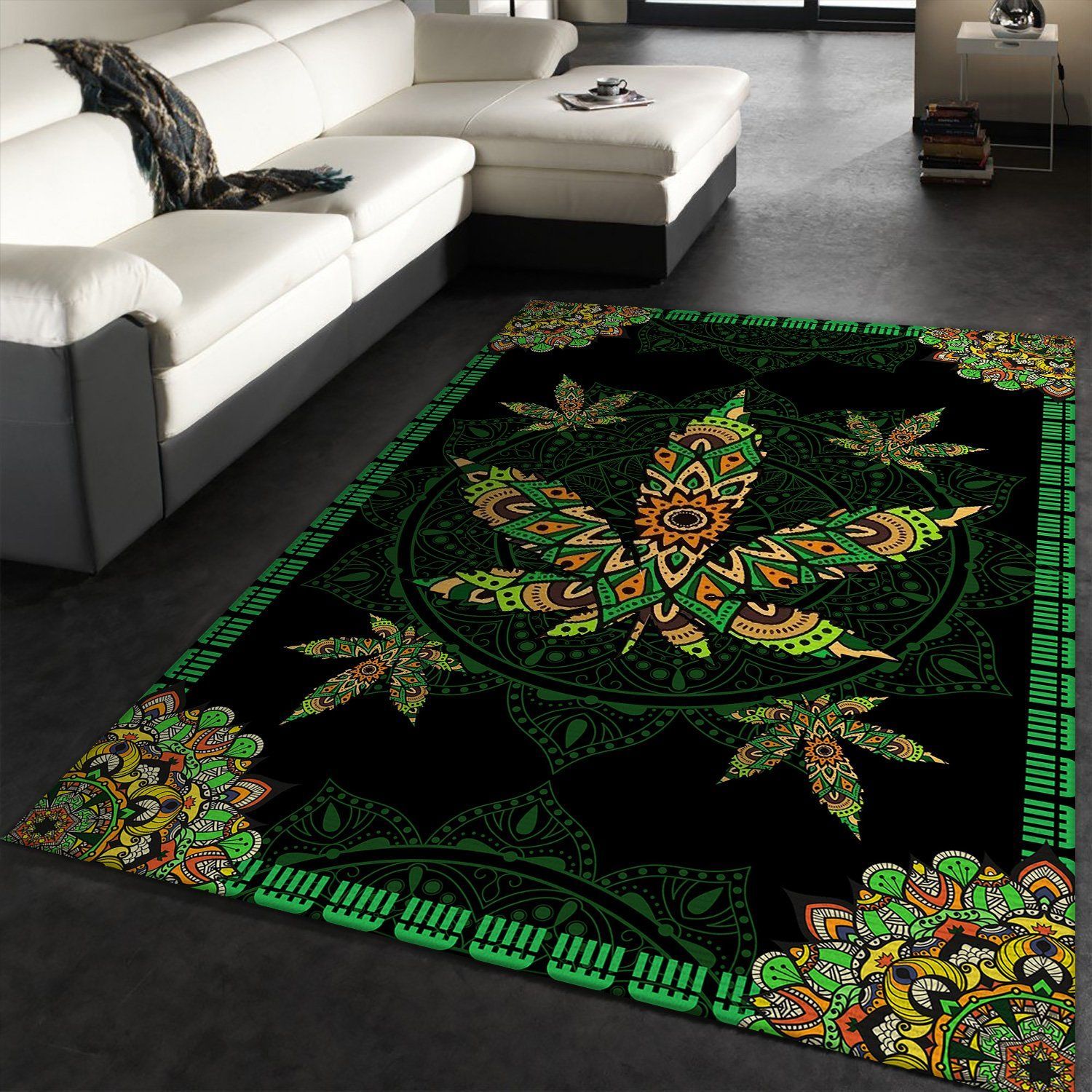 Cannabis Weed Leaf Area Rugs Living Room Carpet CA301238 Local Brands Floor Decor The US Decor