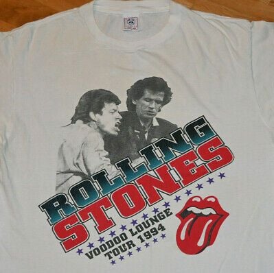 *1994 Rolling Stones* Vtg Rock Concert Tour Tee T-shirt (l) 90’s Keith Richards 5739