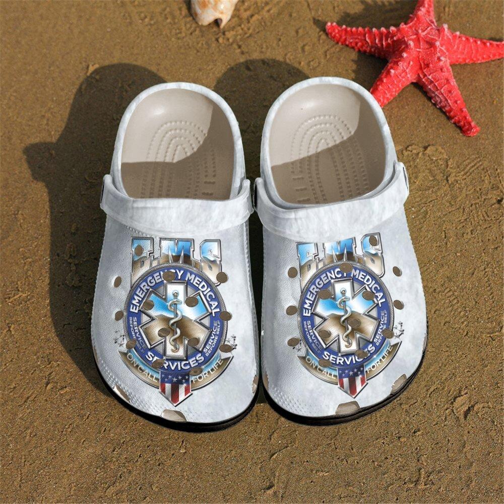 Ems Personalized Clog, Custom Name, Text, Color, Number Fashion Style For Women, Men, Kid, Print 3D Service Before Self