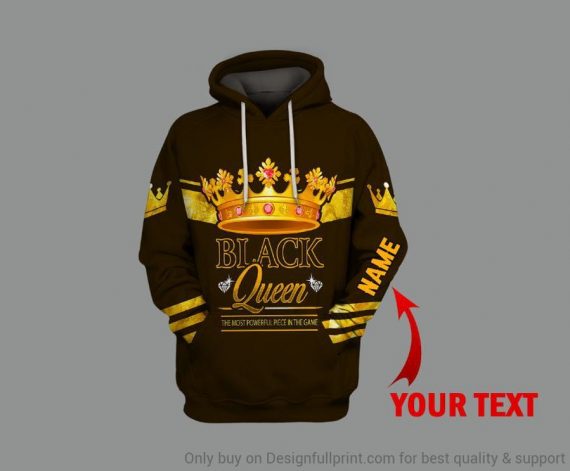 Brown Black Queen Most Important Piece In The Game Personalized Unisex Hoodie Black History In The Making Shirt