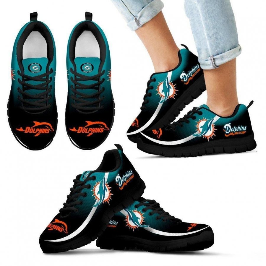 Mystery Straight Line Up Miami Dolphins Sneakers #513