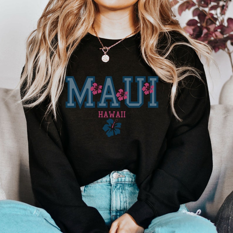 Maui Crewneck Sweatshirt, Hawaii Sweatshirt, Coconut Girl, Maui Gifts, Maui Sweatshirt, Hawaii Crewneck, Hawaiian Sweatshirt Sws2106