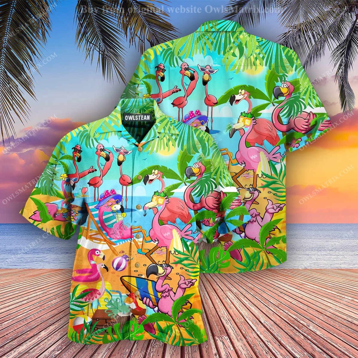 Flamingo Let’S Get Flocked Up Edition – Hawaiian Shirt