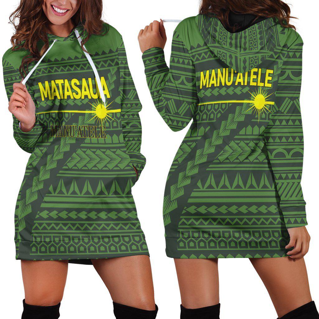 American Samoa Polynesian Matasaua Flag Hoodie Dress