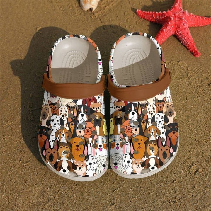 Funny Dog Doodles Rubber clog Shoes Comfy Footwear