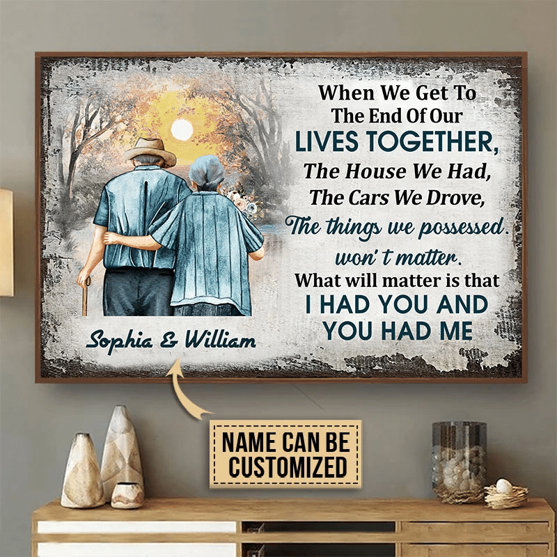 Personalized Family Old Couple When We Get Customized Poster Av000935