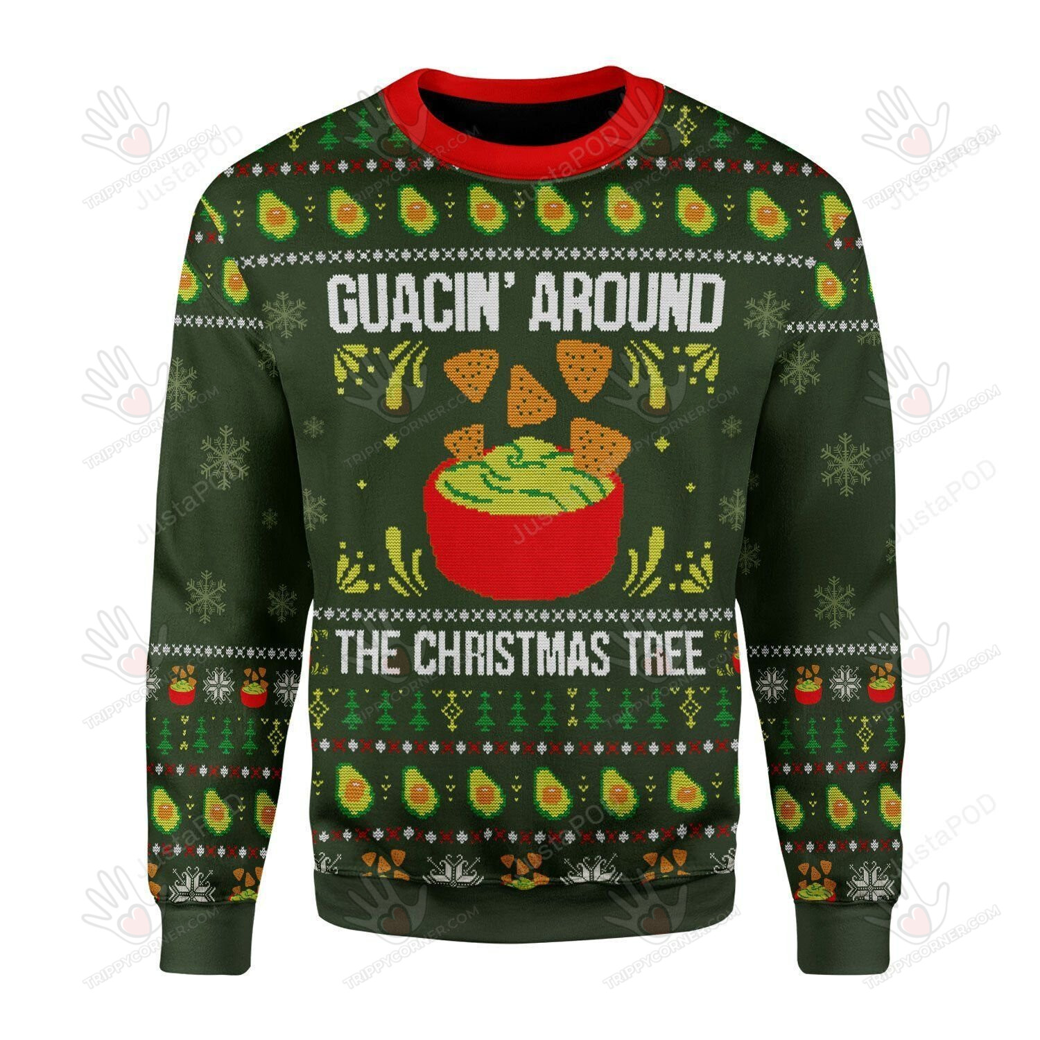 Guacin Around The Christmas Tree Ugly Christmas Sweater, All Over… Ugly Sweater Christmas Gift