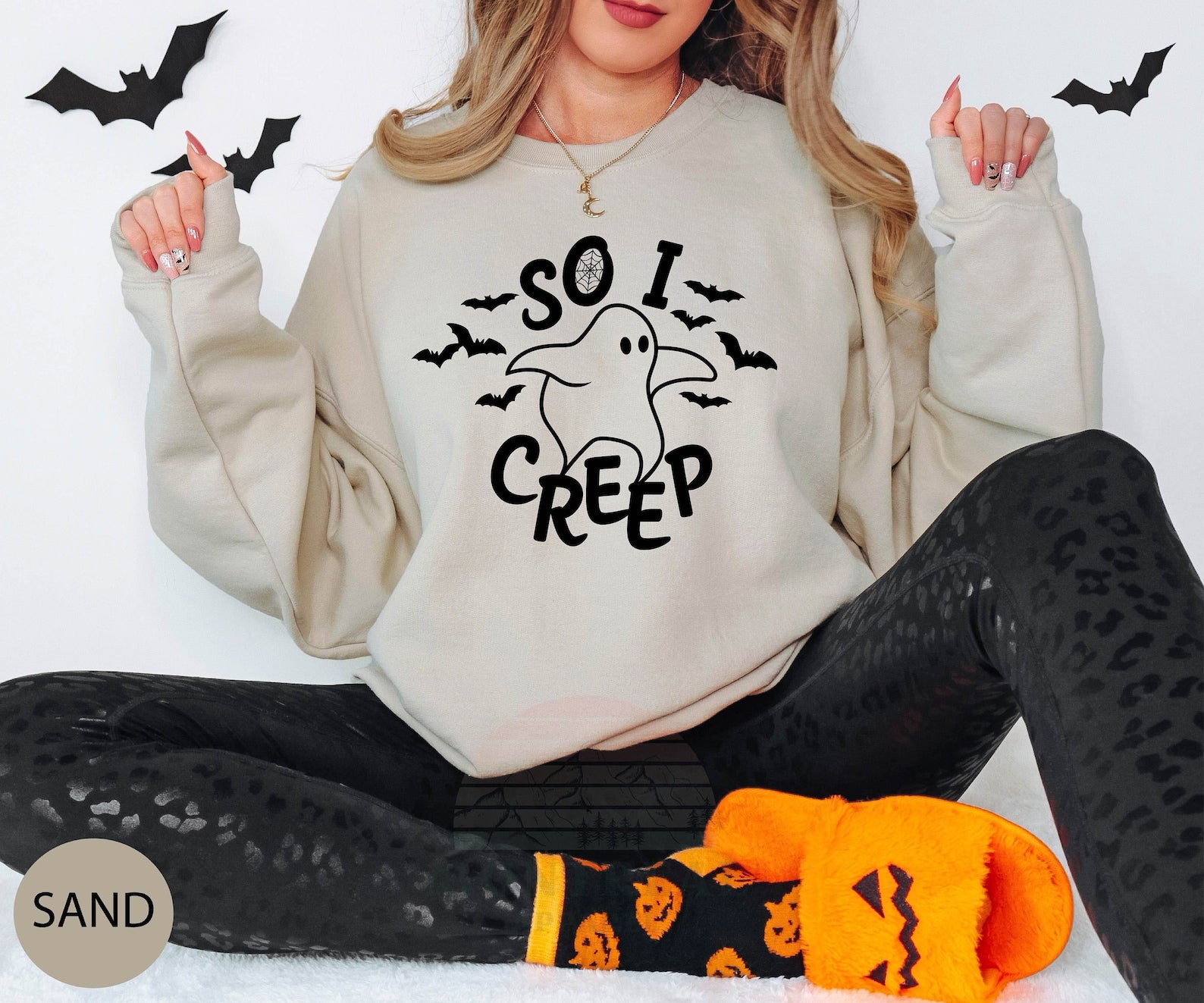 So I Creep Sweatshirt, Ghost Sweatshirt, Cute Ghost Sweatshirt, Spooky Sweatshirt, Halloween Ghost, Halloween Sweatshirt, Halloween Gifts For Her