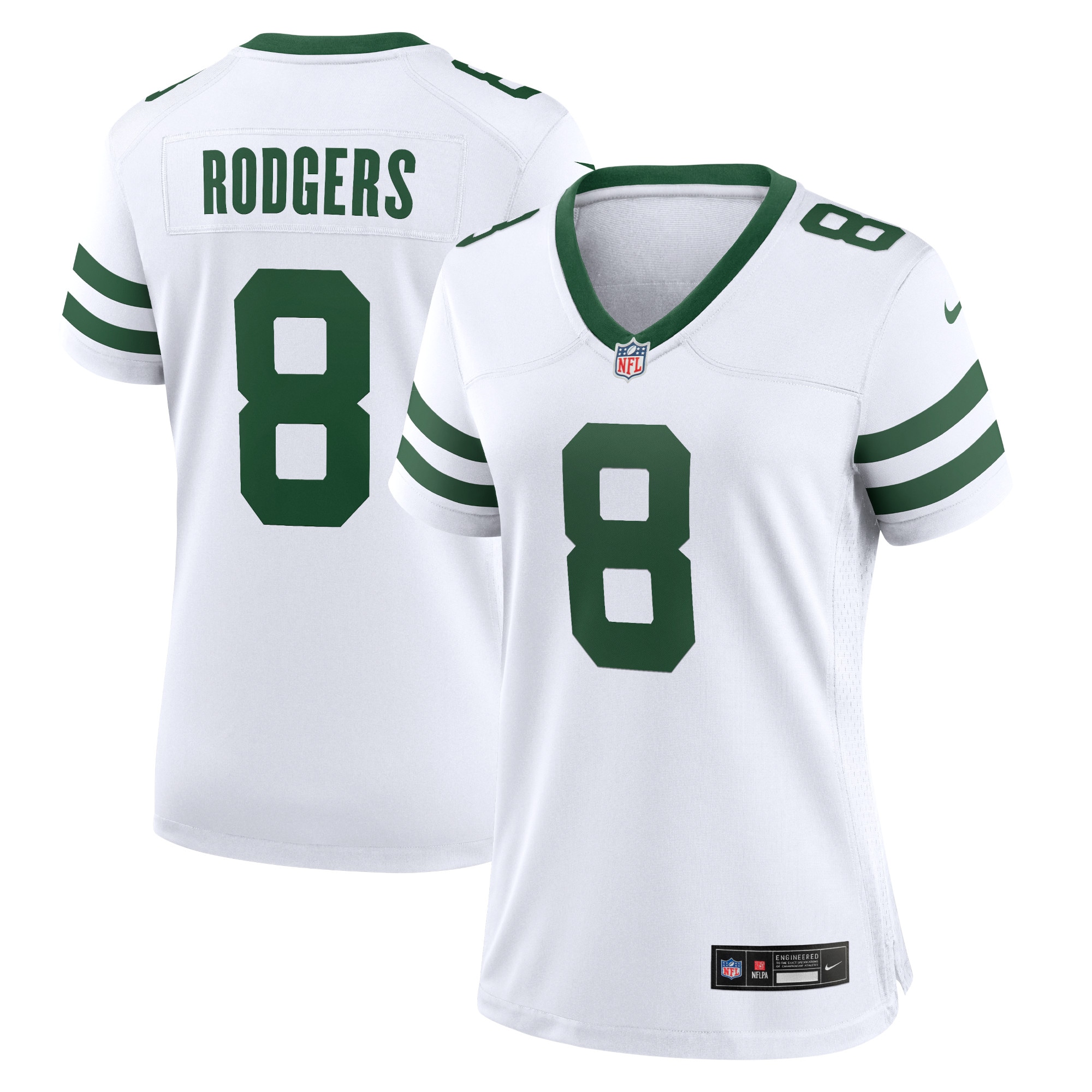 Aaron Rodgers New York Jets Women's Player Jersey – White 2