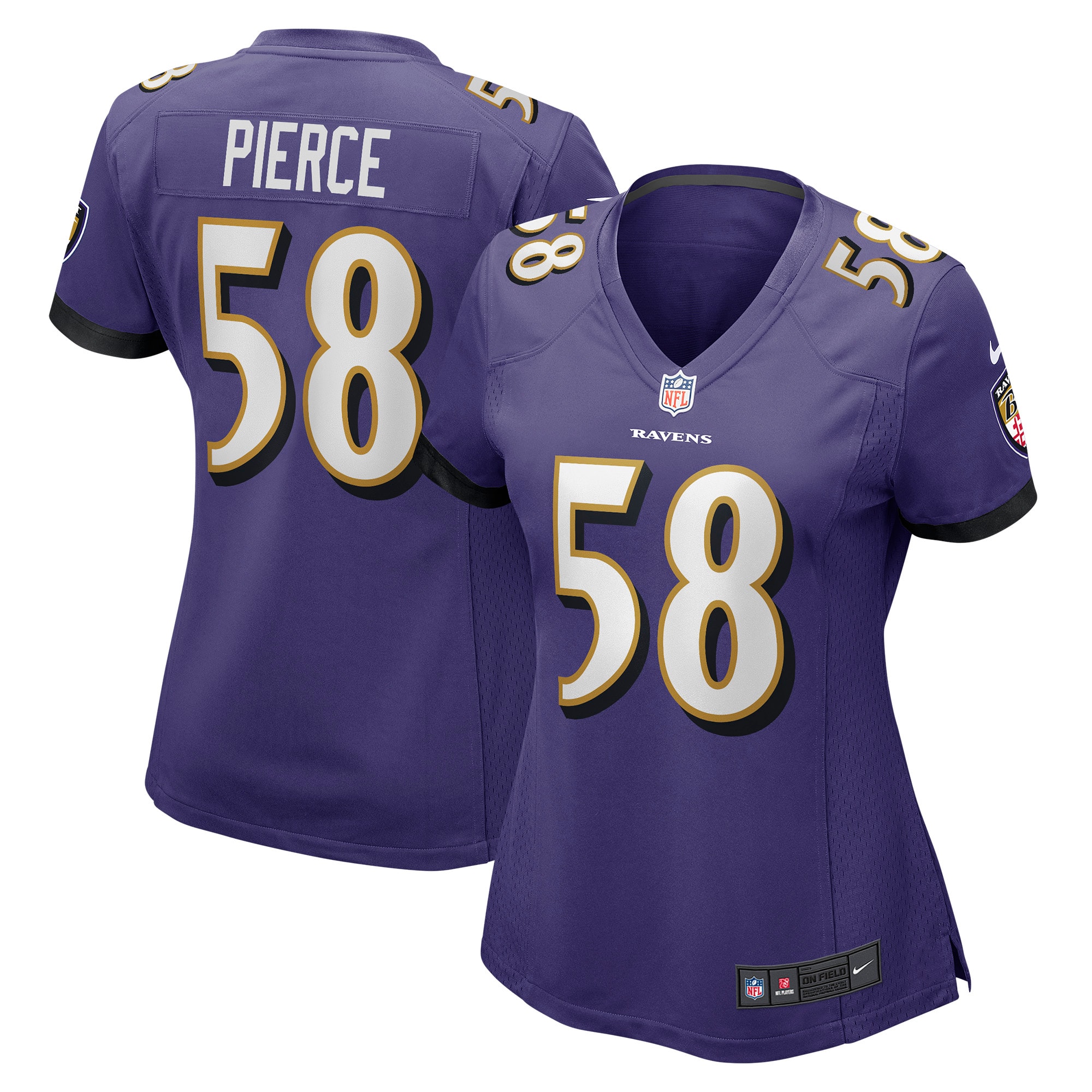 Women’s Baltimore Ravens Michael Pierce Purple Player Game Jersey