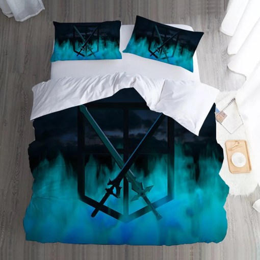 Attack On Titan 7 Duvet Cover Pillowcase Home Decor 3D Bedding Set 9543