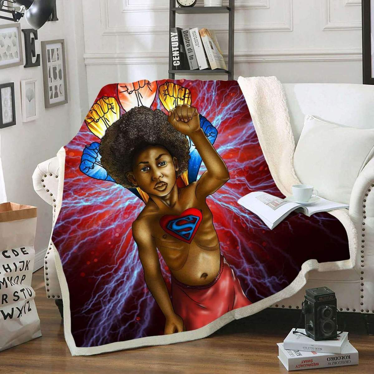 Melanin Blanket Save The Fleece Blanket Brave Strong Super Black Kid Fleece Blanket – Blanket, Fleece Child, Blanket Sofa Bed