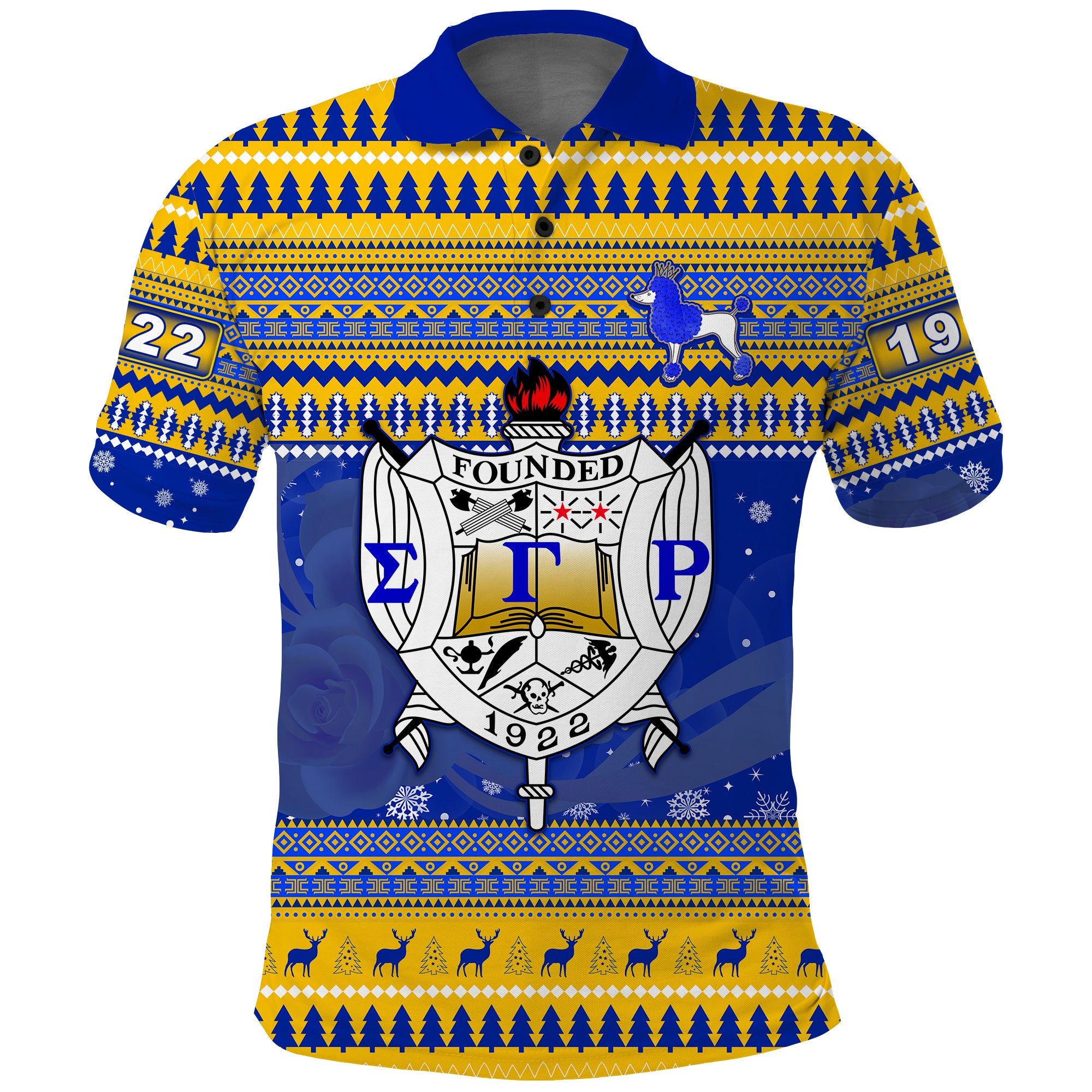 Sigma Gamma Rho Christmas Polo Shirt African Pattern Lt13