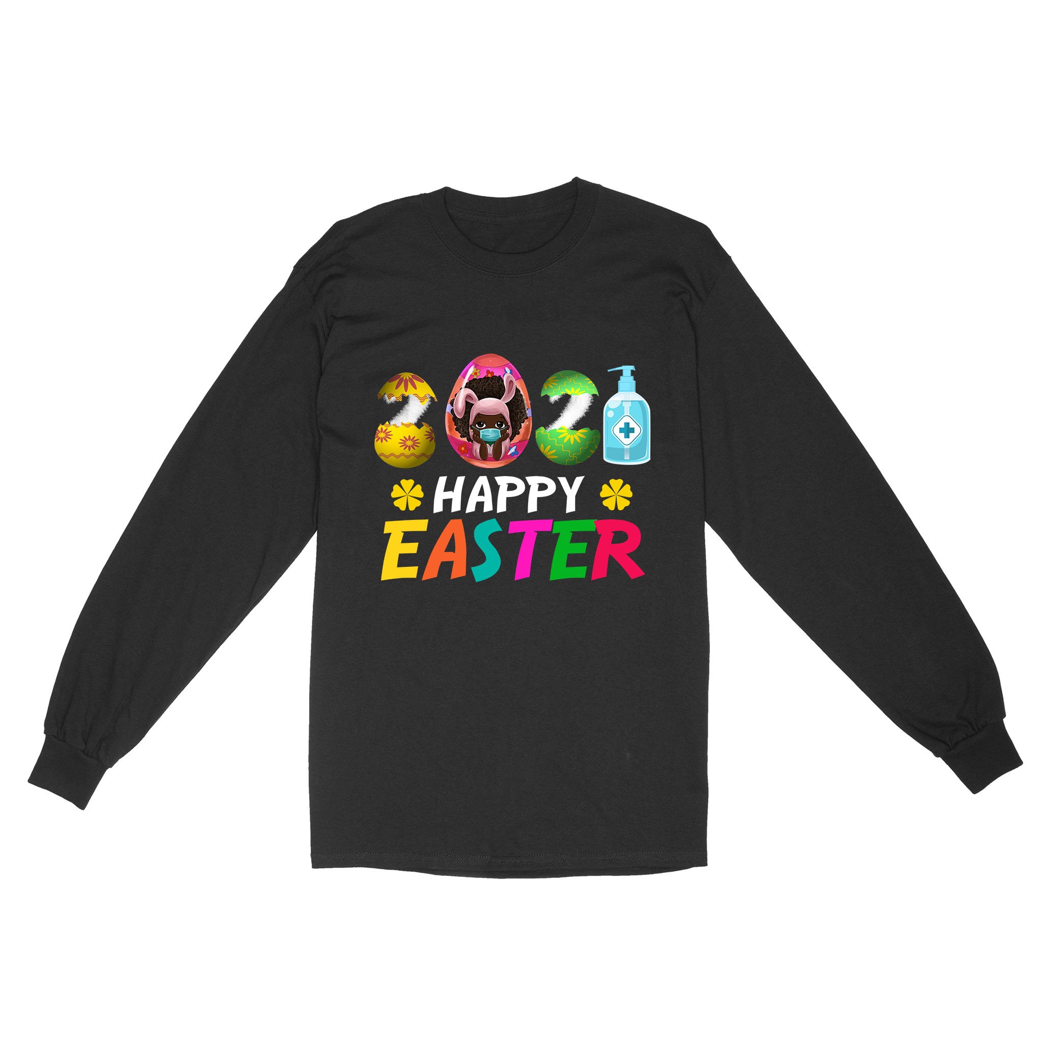 Black Girl With Egg – 2021 Happy Easter’s Day Long Sleeve