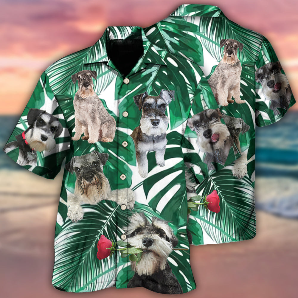 Miniature Schnauzer Tropical Leaf Hawaii Shirt Ha61644