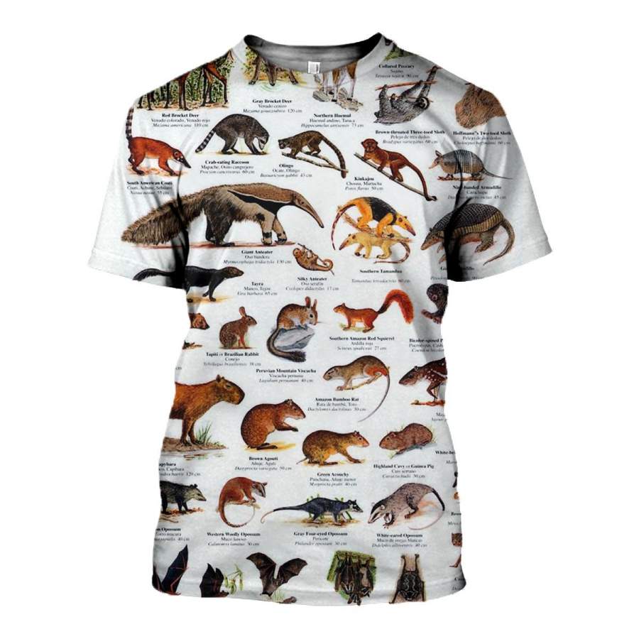 3D All Over Printed Animal Shirts and Shorts