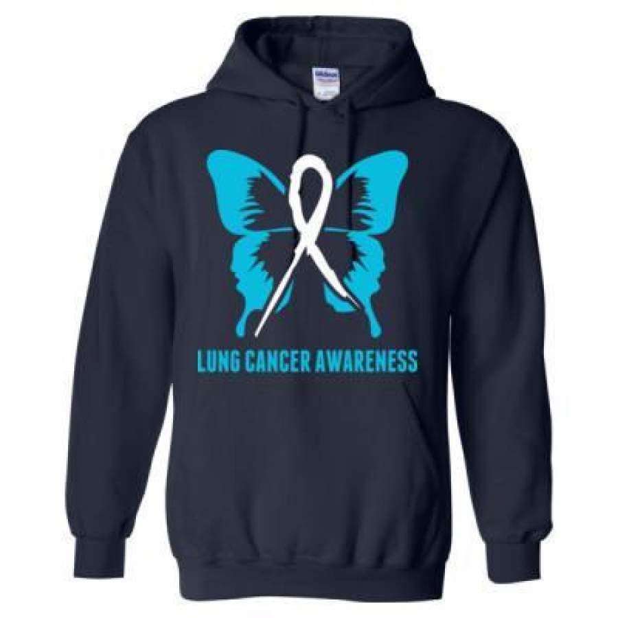 AGR Lung Cancer Awareness – Heavy Blend™ Hooded Sweatshirt