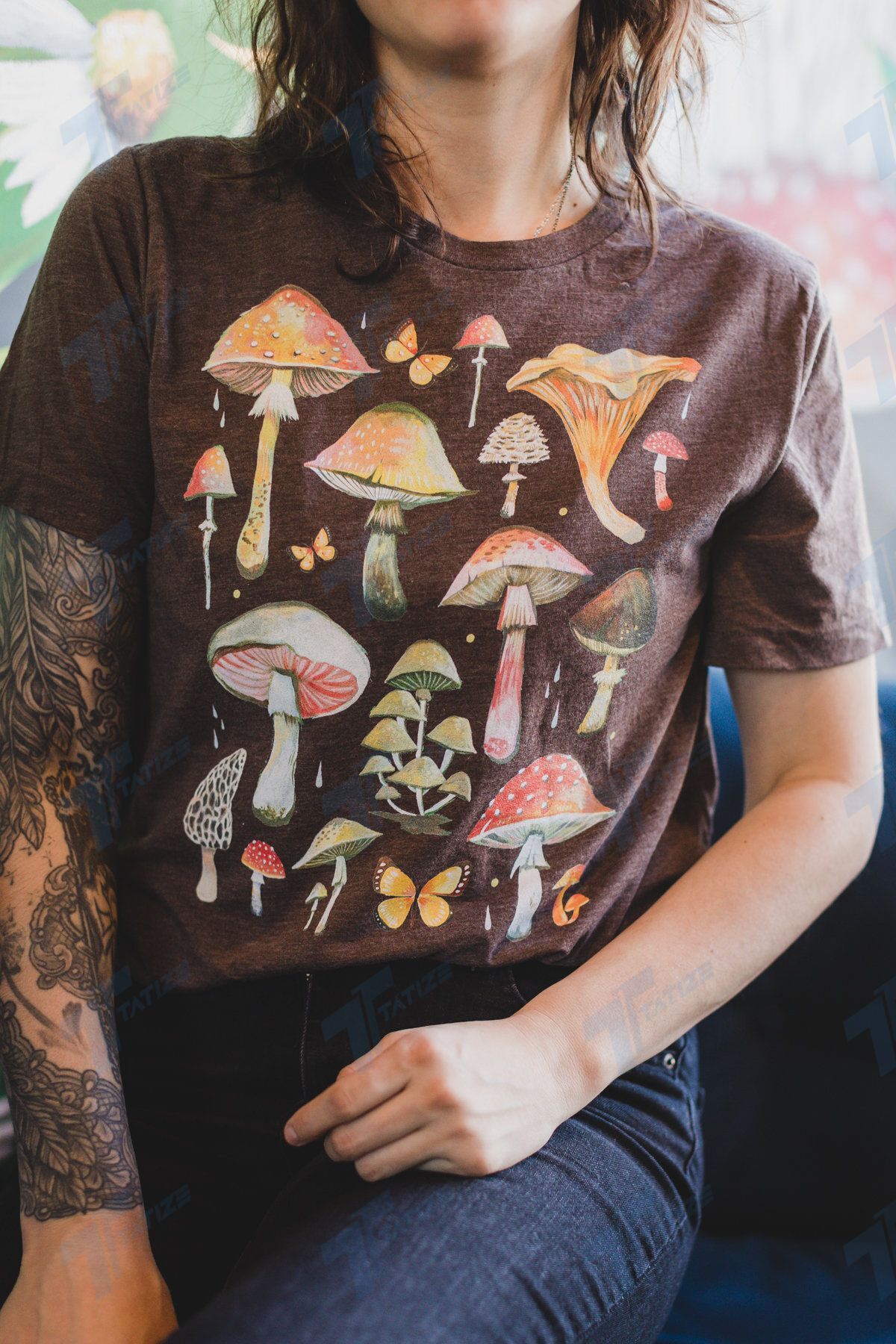 Vintage Mushroom  Graphic Unisex T Shirt, Sweatshirt, Hoodie Size S – 5XL