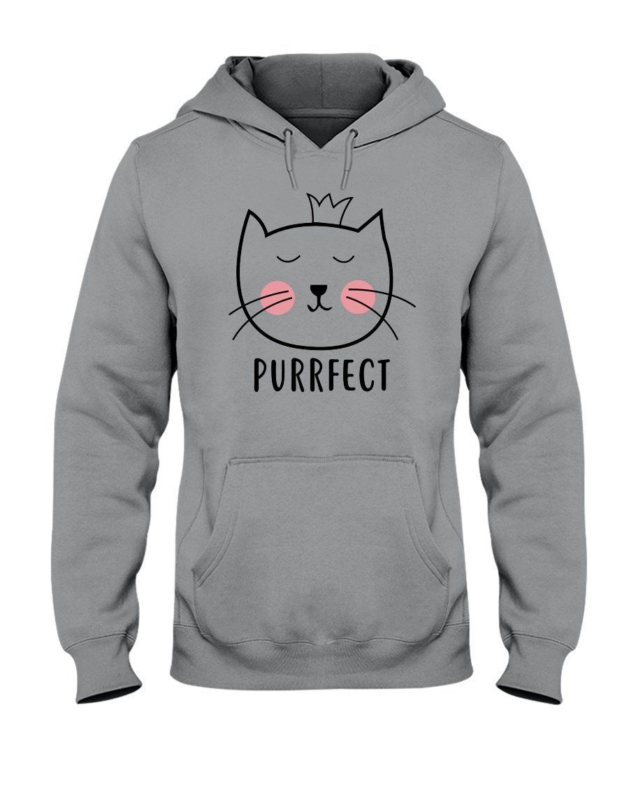 Purrfect Kitten Funny Design Gift For Cat Lovers Hoodie