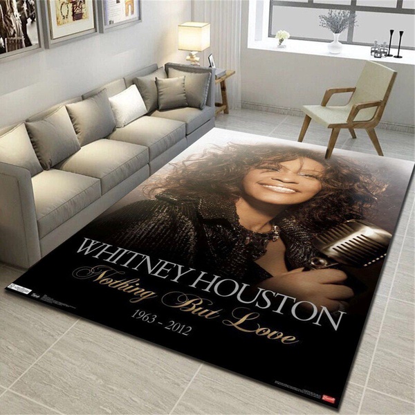 Whitney Houston Love Area Rug, Living Room Bedroom Carpet