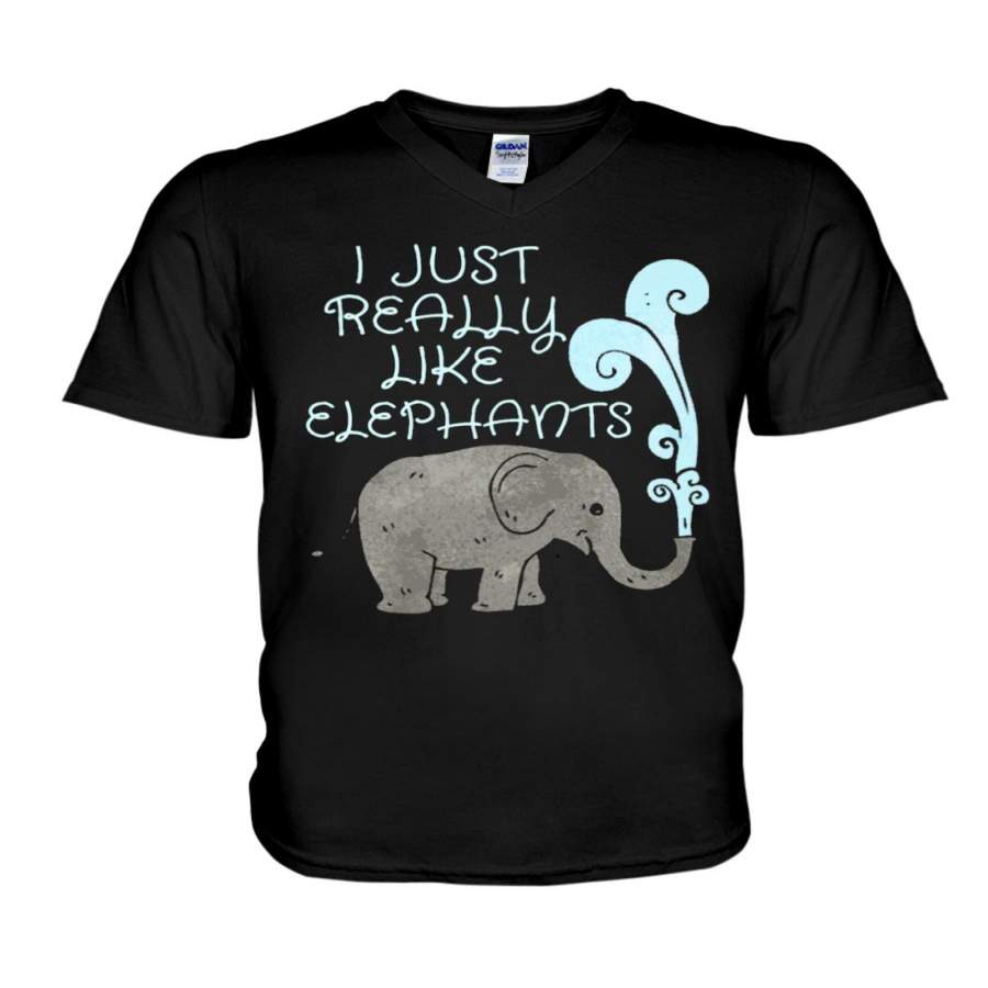 I Just Really Like Elephants 2020 Trending Guys V-Neck