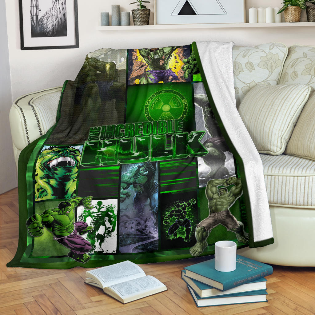 Angry Hulk The Incredible Hulk Fleece Blanket Movie Home Decor Custom For Fans Nt042004